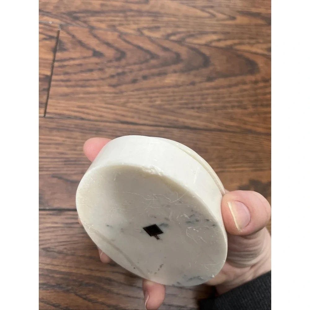 Vintage Mother of Pearl Inlay Alabaster Lidded Oval Trinket Box 4